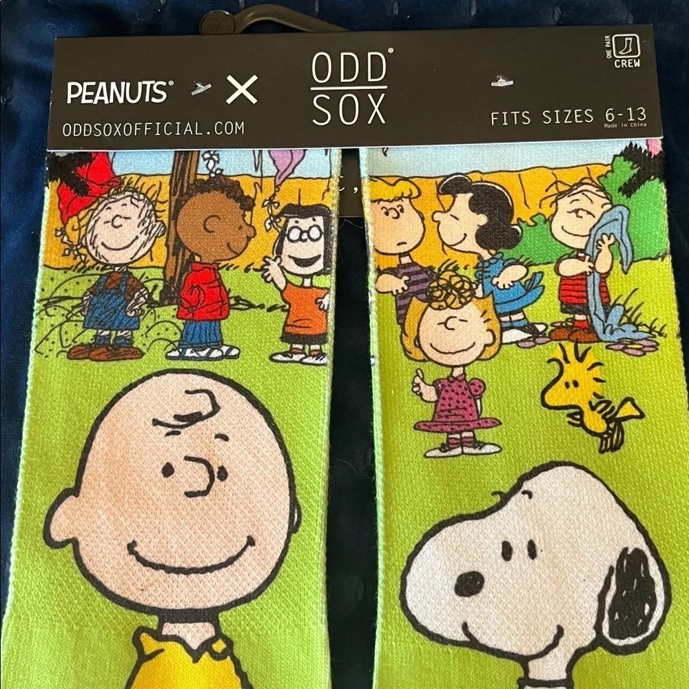 Odd Sox Peanuts Snoopy Crew Socks Mens Womens Charlie Brown Lucy Sally Fun Gift